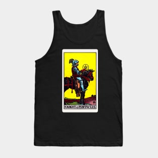 Card #75 - Knight Of Pentacles - Rider Waite Smith Tarot Tank Top